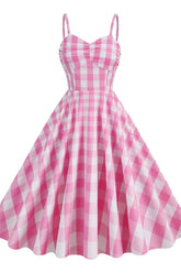 Robe à carreaux rose du film Barbie Margot